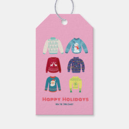 Retro Helgdag Ugly Sötare jul Party Presentetikett