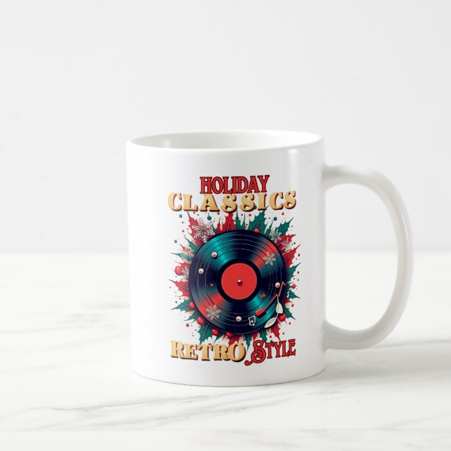 Retro Helgdag Vinyl Magic Kaffemugg (Höger)