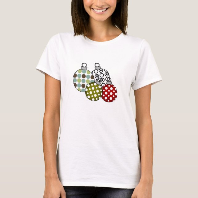 Retro helgdagprydnadar tee shirt (Framsida)