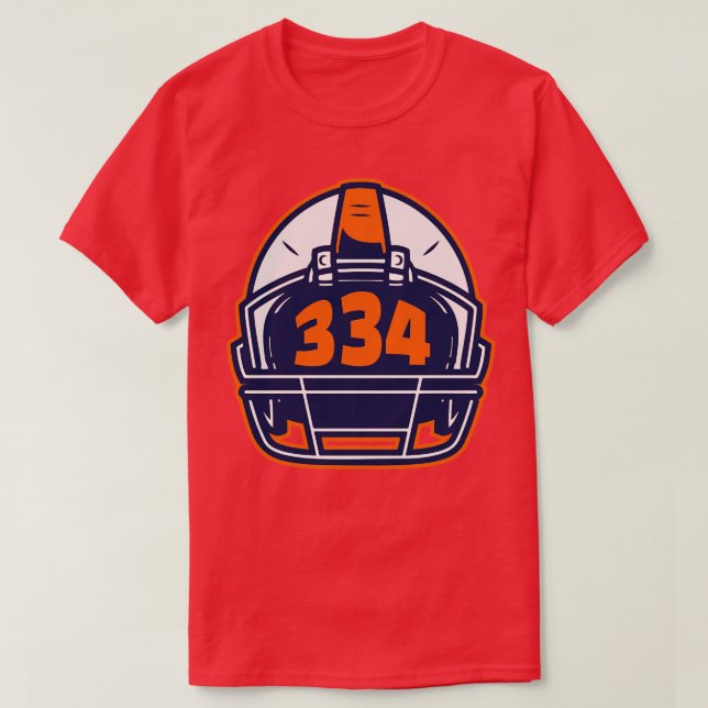 Retro Helmet 334 Area Code Auburn Alabama T Shirt (Design framsida)