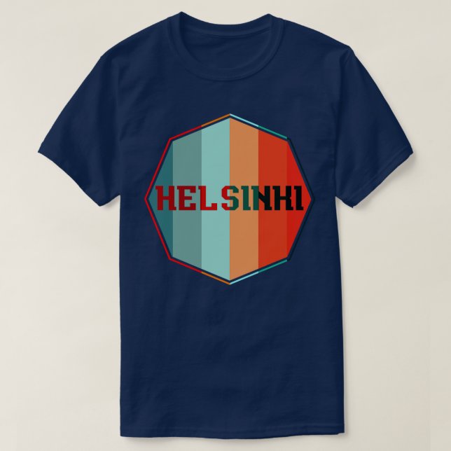 Retro Helsingfors Capital Finland T Shirt (Design framsida)
