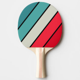 Retro Hemlig Regnbåge Djärv Randig Pingisracket