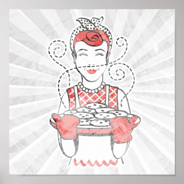 retro hemmafru bakare poster (Framsidan)