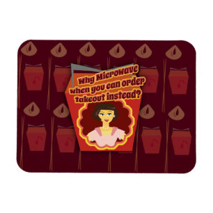 Retro hemmafru för Snarky mikrovåg Magnet