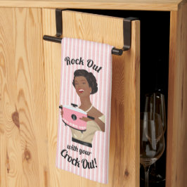 Retro hemmafru rocka loss med din slow cooker WOC Kökshandduk