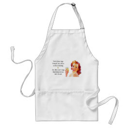 Retro hemmafru rolig drink apron förkläde
