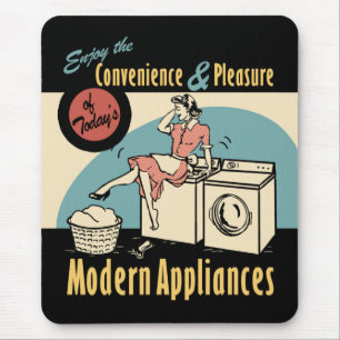 Retro hemmafrupackningstork musmatta