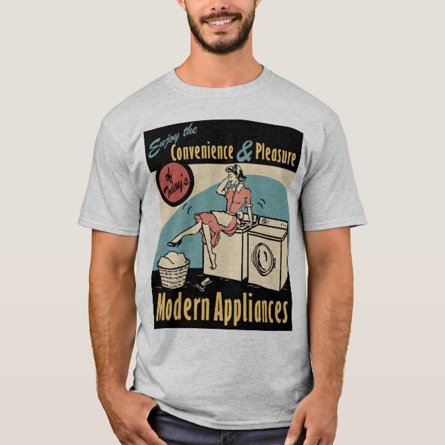 Retro hemmafrupackningstork t-shirt (Framsida)