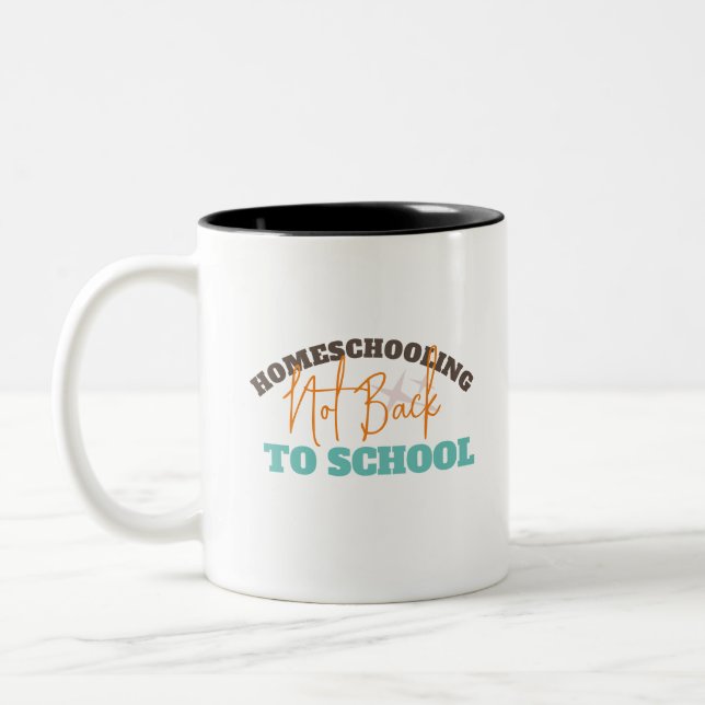 Retro Hemundervisning Ingen återgång till skolan  Två-Tonad Mugg (Vänster)