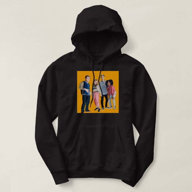 Retro Henry Danger Crew Digital Teckning Färgad B Hoodie (Design framsida)