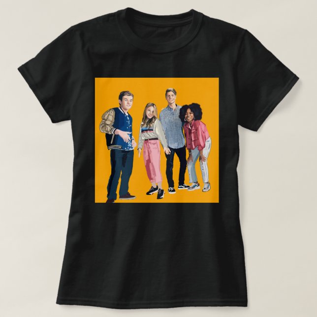 Retro Henry Danger Crew Digital Teckning Färgad B T Shirt (Design framsida)