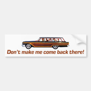 Retro herrgårdsvagn - Don't gör mig att komma Bildekal
