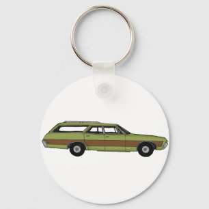 retro herrgårdsvagn nyckelring
