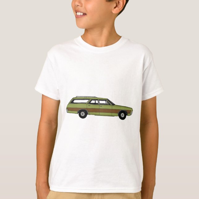 retro herrgårdsvagn tee shirt (Framsida)