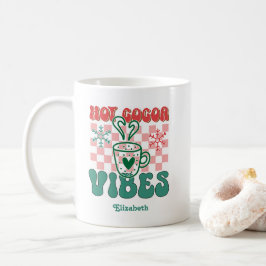 Retro "Hett Cocoa Vibes" Personlig jul Kaffemugg