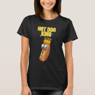 Retro Hett Hund Kung Shirt Hotdog Funny Sause Wien T