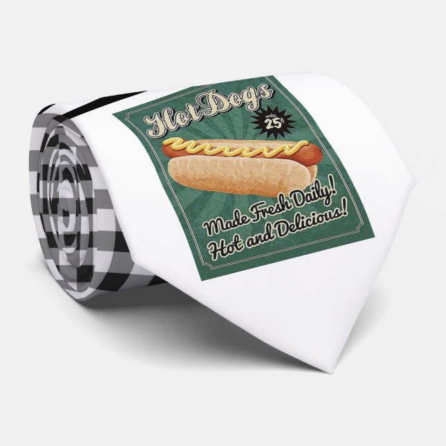 Retro Hett Hund Necktie Slips (Rullad)