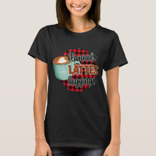 Retro Hett Kakaobakaffe Julflannel Lattes L. T Shirt