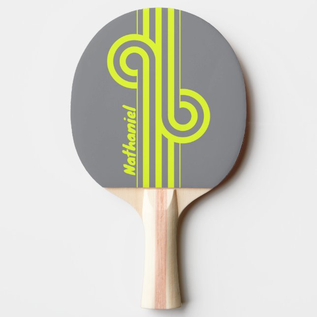 Retro HI VIS Dubbelrand Loop med Namn Pingisracket (Baksidan)