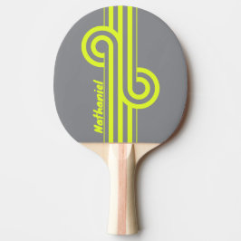 Retro HI VIS Dubbelrand Loop med Namn Pingisracket