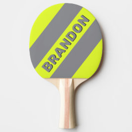 Retro HI VIS Tre feta ränder med namn Pingisracket