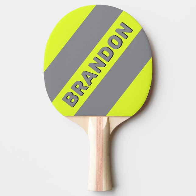 Retro HI VIS Tre feta ränder med namn Pingisracket (Framsidan)