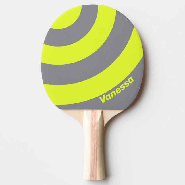 Retro HI VIS Trefärgad rand med namn Pingisracket (Framsidan)