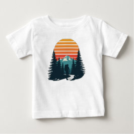 Retro Hiker Mountain Adventure  T Shirt