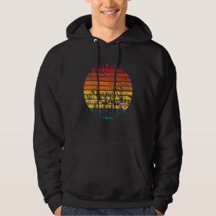 Retro Hiking Hikers Mountain Climate Camping Natu Hoodie