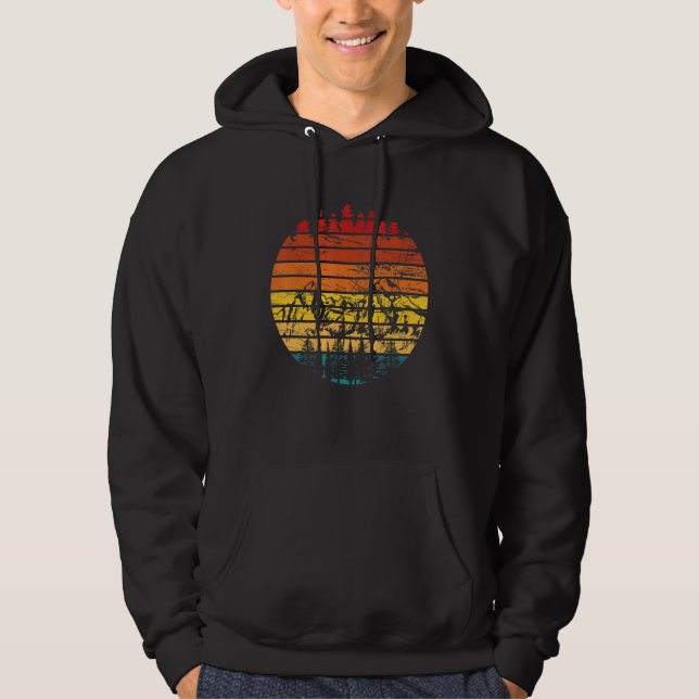 Retro Hiking Hikers Mountain Climate Camping Natu Hoodie (Framsida)