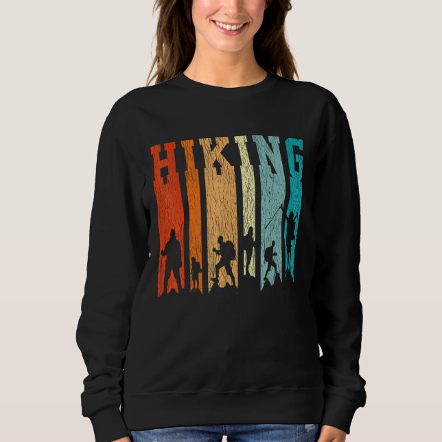 Retro Hiking utomhus Hike Camping Mountain H. T Shirt (Framsida)