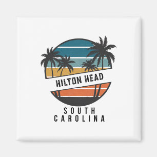 Retro Hilton Head South Carolina Surfbräda Surfing Magnet