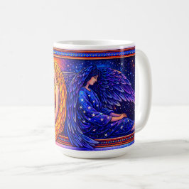 Retro himmelska dag- och nattänglar kaffemugg