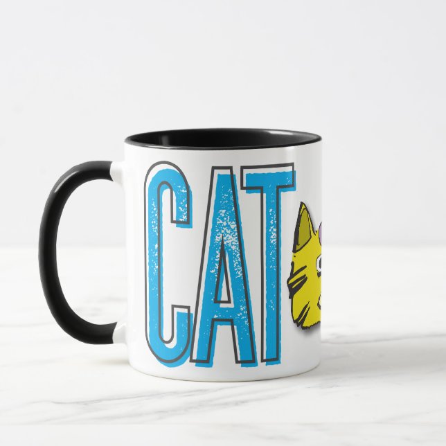 Retro Hip Cat Pappa Mugg (Vänster)