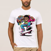 Retro Hip Hop Skateboardåkare