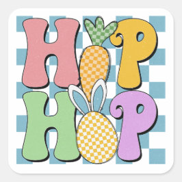 Retro HipHop Fyrkantigt Klistermärke