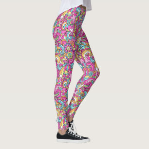 Retro Hippie 60's Mönster Leggings