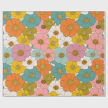 Retro Hippie Blommigt Birthday