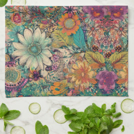 Retro Hippie Daisy Kitchen Towel Kökshandduk