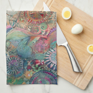 Retro Hippie Fantasy Kitchen Towel Kökshandduk