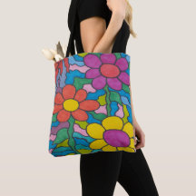Retro Hippie Flower Art