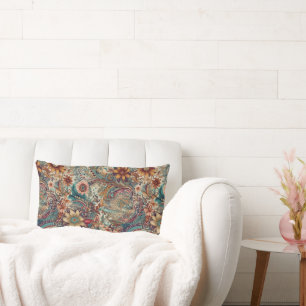 Retro Hippie: Golden Garden Accent Pillow Lumbarkudde