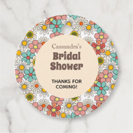 Retro Hippie Groovy Blom Bröllopsfest Tack Gåvor Etiketter