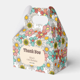 Retro Hippie Groovy Flower Birthday Tack Presentaskar