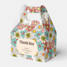 Retro Hippie Groovy Flower Birthday Tack Presentaskar