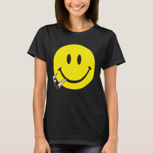 Retro Hippie Lycklig Vintage Smile T Shirt