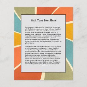Retro Hippie Mixed Paint Stil Swirls Mönster Flygblad