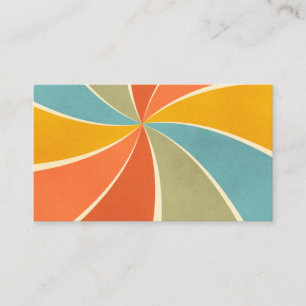 Retro Hippie Mixed Paint Stil Swirls Mönster Visitkort