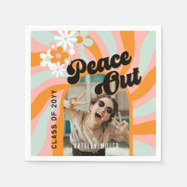 Retro Hippie Photo Studenten Pappersservett