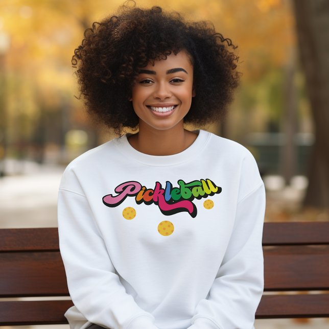 Retro Hippie Pickleball älskare T Shirt (Skapare uppladdad)